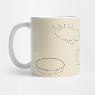 Sketchy Thanksgiving Basics Mug